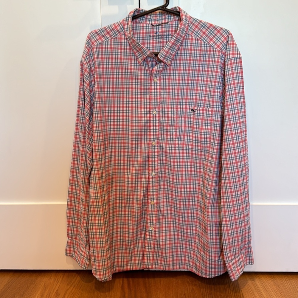 Vineyard Vines On The Go Button Up Shirt Size XXL